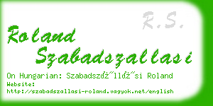 roland szabadszallasi business card